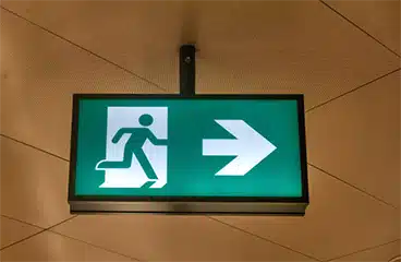 Fire exit sign