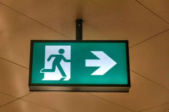 Fire exit sign